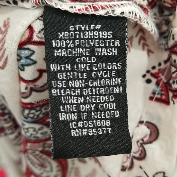 Sanctuary Peasant Boho Print Long Sleeve Blouse Size M - Picture 9 of 9